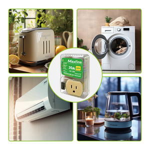 Protector de Voltaje para Enchufe Estadounidense de 120V 20A, Retardo de 3 Minutos, 90-105V Ajustable, para Refrigerador, <span class=keywords><strong>TV</strong></span>, Aire Acondicionado, Latinoamérica - Product Image 4