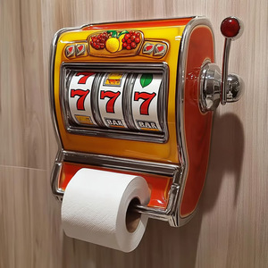 Slot Machine Toilet Roll Holder Resin Crafts Wall Mounted Paper Holder Funny <b>Bathroom</b> <b>Accessories</b> Home Decor Wall Ornament - Product Image 1