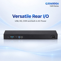 Mini PC Rack 1U Q30600G6 I3 I5 I7, Serveur Cloud avec 6 Ports LAN, Pare-feu Pfsense, Appareil de Sécurité