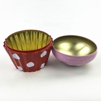 Boîte en métal de haute qualité en forme de cupcake pour biscuits, personnalisable, pour l'emballage de biscuits et de gâteaux, DIA12.5X16 CM