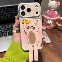 Étui pliable Barista Cat pour iPhone 18, coque de téléphone portable en TPU de haute qualité, style Ins