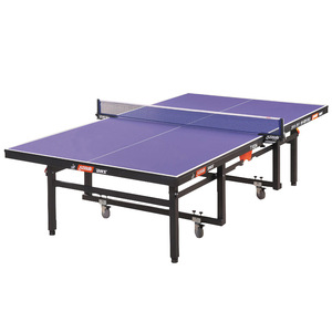 Mesa de tenis de mesa DHS 1024 plegable para entrenamiento y competición en interiores con red y ruedas - Product Image 4