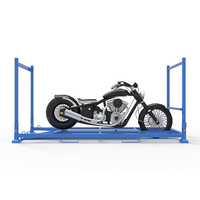 Palette de transport empilable en acier robuste pour motos, idéale pour entrepôt