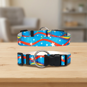 Collar de Perro de Nailon Suave y Elegante con Estampado OEM, Collares para Mascotas Grandes con Patrón Sólido, Marca Privada de Divine International - Product Image 1