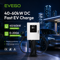 Chargeur mural DC EVEGO GB/T 60 kW pour véhicules électriques, borne de recharge rapide OBC double pistolet, station de recharge DC EV OCPP 2.0.1