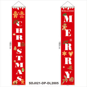 Drapeau de Noël transfrontalier avec couplets, Père Noël et figurine <span class=keywords><strong>sans</strong></span> <span class=keywords><strong>visage</strong></span>, pour une ambiance rectangulaire en cour et une décoration extérieure - Product Image 5