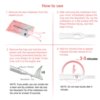 Fournitures médicales - Trousse de test de grossesse précoce HCG - Utilisation à domicile - Précision de 99,96 % - Fonctionnement manuel
