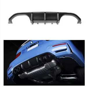 OEM kuru karbon Fiber arka ÖN TAMPON Splitter MP tarzı arka difüzör için BMW F80 M3 F82 f0m4 2014-2020 çeki kanca cut-çıkışları yeni - Product Image 1