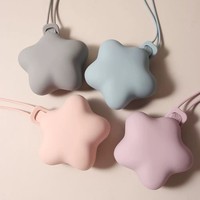Sac de rangement moderne et minimaliste en silicone couleur macaron pour salon, portable et pliable, pour sucettes et anneaux de dentition de bébé, qualité alimentaire