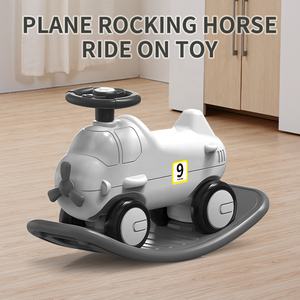 Toptan çok fonksiyonlu <span class=keywords><strong>2</strong></span> IN 1 çocuklar uçak sürme sallanan at oyuncakları bebek oyuncak araba oyuncak arabalar araç - Product Image 2