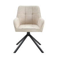 Chaise de coiffeuse rembourrée avec accoudoirs et base pivotante, style moderne, pour chambre à coucher et coiffeuse - Vente en gros