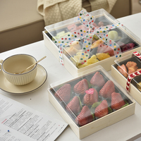 Boîte à sushi à emporter en gros avec séparateur, boîte à déjeuner personnalisée pour la restauration rapide, boîte à emporter pour le petit-déjeuner, vente chaude, délicieuse boîte à sushi en bois