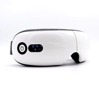 Masseur oculaire électrique, masque chauffant pour les yeux avec vibration et acupression, appareil de soin des yeux chauffant au graphène pour la fatigue oculaire et le sommeil