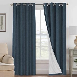 XinLan Modern Living Room <strong>Curtain</strong> Heavy <strong>Weight</strong> Linen Mixed Thermal Blackout <strong>Curtain</strong> <strong>for</strong> House - Product Image 1