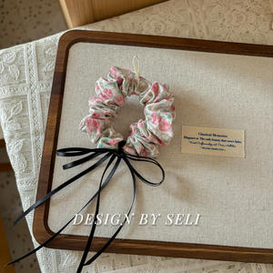 YANYE nueva llegada Gran Marca Diseño Original de encaje Rosa Anne Rose chica bufanda cuadrada tela lazos para el cabello bandas <span class=keywords><strong>Scrunchies</strong></span> - Product Image 6