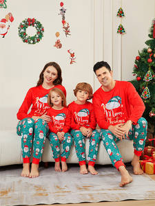 Conjunto de pijama de Navidad familiar con estampados de moda <span class=keywords><strong>para</strong></span> padres, niños, perros, familia, ropa a juego, Navidad familiar - Product Image 2
