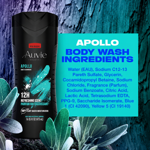 Gel Douche Corps Apollo <span class=keywords><strong>Sauge</strong></span> & Cèdre Marque Blanche 12H Rafraîchissant Écologique 100% Végétal Antibactérien Usage Domestique Hommes - Product Image 2