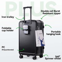 Nouvel arrivage : Ensembles de valises de voyage 3 pièces en PC avec fermeture éclair, bagages à main