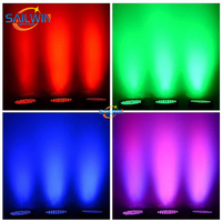 Sailwin Éclairage de scène professionnel DJ Club Soirées Concerts Église 54*3W RGBW 4-en-1 LED PAR Can Par Lights
