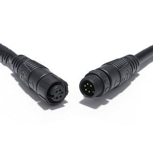 4-دبوس M12 ذكر وأنثى كابل دائري حلزوني محول سيارة IP68 ، مع 3-دبوس ، 5-دبوس و 6-دبوس - Product Image 4