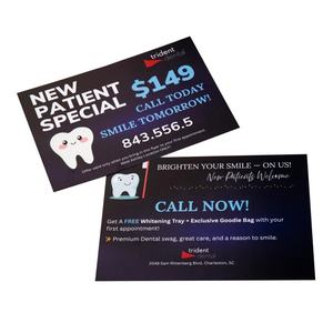 Black Custom Art Paper 90X50mm 400gsm China Digital Printing Purple Lovely Dance All Occasion Discount Thank You Ecommerce Cards - Product Image 4