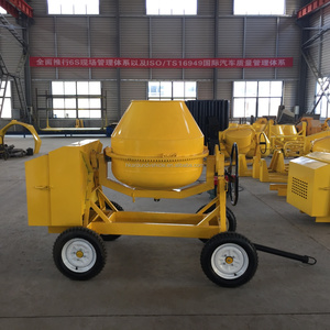 Bétonnière portative à tambour inclinable de 500 L, moteur diesel refroidi par eau, 4 roues, Cm500-4D - Product Image 2