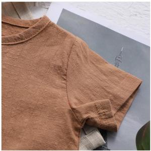 Vêtements pour bébés bio certifiés GOTS, barboteuse pour bébés garçons, dos nu, en lin - Product Image 4