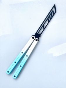 Cuchillo Karambit Plegable Tipo Mariposa, Modelo CSGO Series, Acero 3Cr13, No Afilado, para Caza, Entrenamiento, Ajustable y con Hoja Reemplazable - Product Image 4