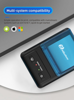 MHT-P11 Mini imprimante de reçus thermique portable 58mm vitesse d'impression rapide 90 mm/s produit de stock de connectivité sans couture pour un usage domestique
