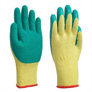 Gants de sécurité taille XL personnalisables pour la construction, la réparation, le jardinage, jaune-vert, en latex texturé - Product Image 4