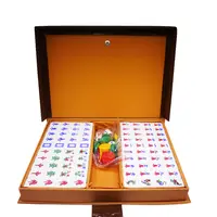 40mm Luxury Mahjong Set Silver&Gold Mahjong Games Home Games Chinese Funny  Family Table Board Game Wonderful Gift