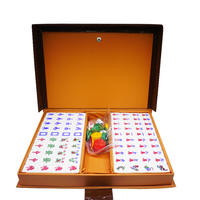 40mm Luxury Mahjong Set Silver&Gold Mahjong Games Home Games Chinese Funny  Family Table Board Game Wonderful Gift