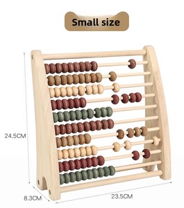 Jouets éducatifs personnalisés pour l'apprentissage des mathématiques, cadre de comptage <span class=keywords><strong>en</strong></span> <span class=keywords><strong>bois</strong></span> à 10 rangées, jouet d'apprentissage des mathématiques, <span class=keywords><strong>boulier</strong></span> pour enfants - Product Image 4