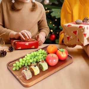 Acacia Wood Serving <b>Tray</b> Rectangular Durable Household Cheese Board <b>Snack</b> Plate Dessert <b>Tray</b> For Home Use - Product Image 1