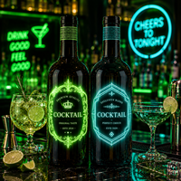 Étiquette de bouteille de vin LED haute luminosité pour la promotion de spiritueux de marque privée Longstargift et la reconnaissance de la marque