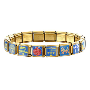 Ciondoli all'ingrosso in acciaio inossidabile con stella di David e Menorah, a tema ebraico e giudaico, per gioielli religiosi fai da te, ideali per la festa di Hanukkah. - Product Image 5