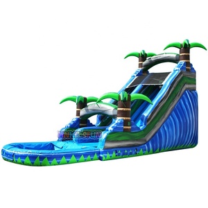 Ngoài trời thiết kế mới đôi Lane Inflatable screamer nước Roaring trượt và trượt với hồ bơi - Product Image 6
