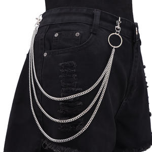 Cadena de Cintura Metálica Estilo Hip Hop, Cadena para Pantalones de Tres Capas de Aleación de Zinc, Estilo Punk para Uso Diario - Product Image 5