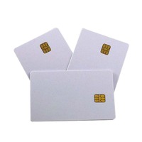Kartu magnetik PVC plastik kustom dengan chip Clone kartu kredit RFID contact IC kartu pintar sle4442 sle4428
