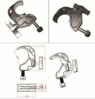 Abrazadera Negra para Truss de Aluminio para Iluminación Exterior en Conciertos, Exposiciones y Eventos