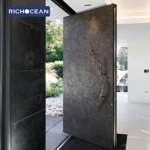 RICHOCEAN Puertas <span class=keywords><strong>de</strong></span> <span class=keywords><strong>Entrada</strong></span> <span class=keywords><strong>de</strong></span> Aluminio con Textura Exterior Resistentes a Impactos <span class=keywords><strong>de</strong></span> Bajo Costo para Casas en China - Product Image 1