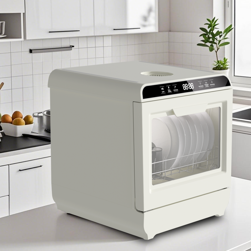 Portable Smart Mini Dishwasher for Home Kitchen Factory Direct Electric UV Drying 6-8 Sets Tableware for Hotels