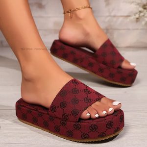 Sandalias de Diseñador para el Verano, Antideslizantes, con Plataforma, Pantuflas para Mujer, Chanclas de Exterior, Pantuflas de Lujo para Mujer - Product Image 6