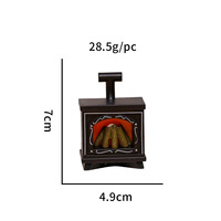 Mini Poêle Murale Lumineuse à LED Maison de Poupées Décoration Créative de la Maison Lampe à Bougie Électronique Petit Ornement Cadeau Décoration de Vacances