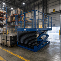 Plateforme élévatrice de marchandises en acier inoxydable hydraulique avec une capacité de 1000 kg, hauteur maximale de 10 m pour les centres logistiques, table élévatrice à ciseaux