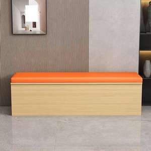 Upholstered Storage Bench Long Shoe Rack With <b>Cushion</b> For Entryway Living Room - Product Image 4