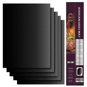 Revêtement <span class=keywords><strong>de</strong></span> four antiadhésif noir, 50x40cm, <span class=keywords><strong>feuille</strong></span> <span class=keywords><strong>de</strong></span> protection pour la cuisson, haute température, sans perçage, échantillon gratuit - Product Image 1