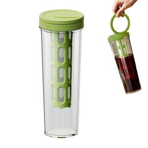 Fridge 1l Multiple Use Plastic Water <b>Bottle</b> 1000 Ml Fruit Flower Rose Tea Ice Cold Brew <b>Coffee</b> <b>Bottle</b> With Handle - Product Image 1