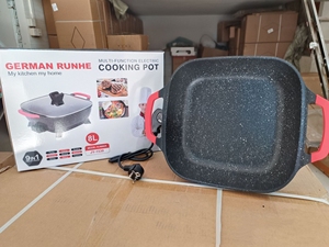<span class=keywords><strong>Olla</strong></span> Eléctrica Multifuncional de Aleación 8L 10L para Calentar Alimentos, Sartén Eléctrica para el Hogar y Dormitorio, <span class=keywords><strong>Olla</strong></span> Cuadrada Coreana - Product Image 5