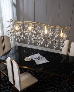 Lámpara colgante de techo dorada de lujo moderna, rama de árbol de aluminio de cristal para el hogar, oficina y Hotel, sala de estar, uso interior - Product Image 2